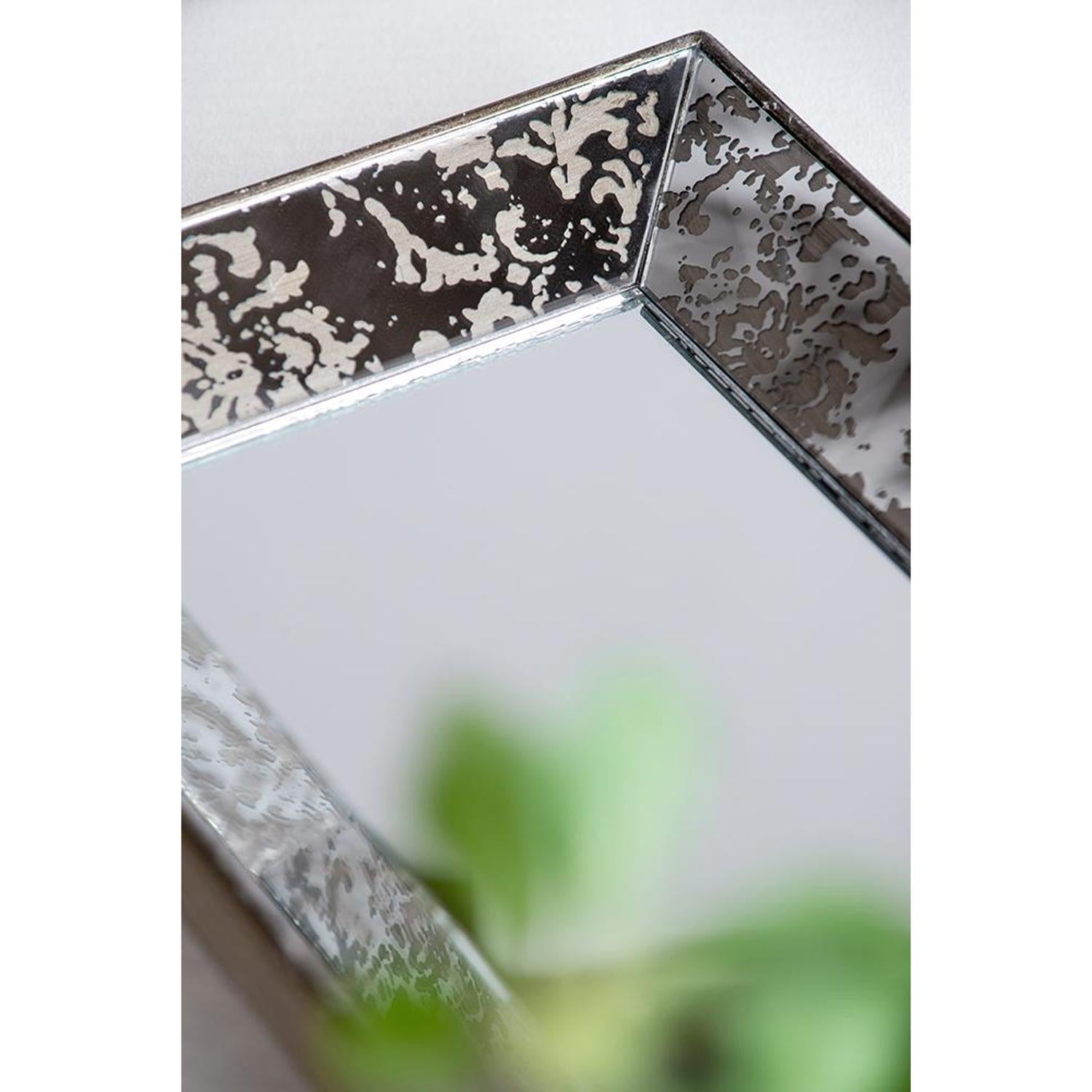 Silver Rectangle Accent Glass Mirror