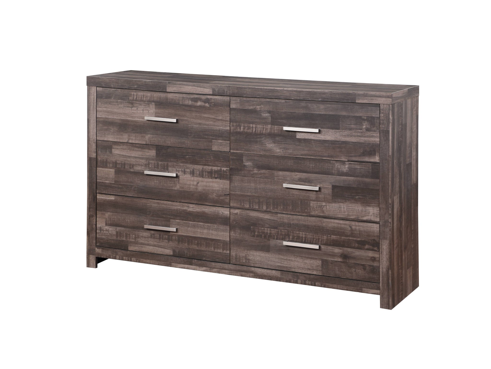 60" Dark Oak Solid Wood Six Drawer Double Dresser