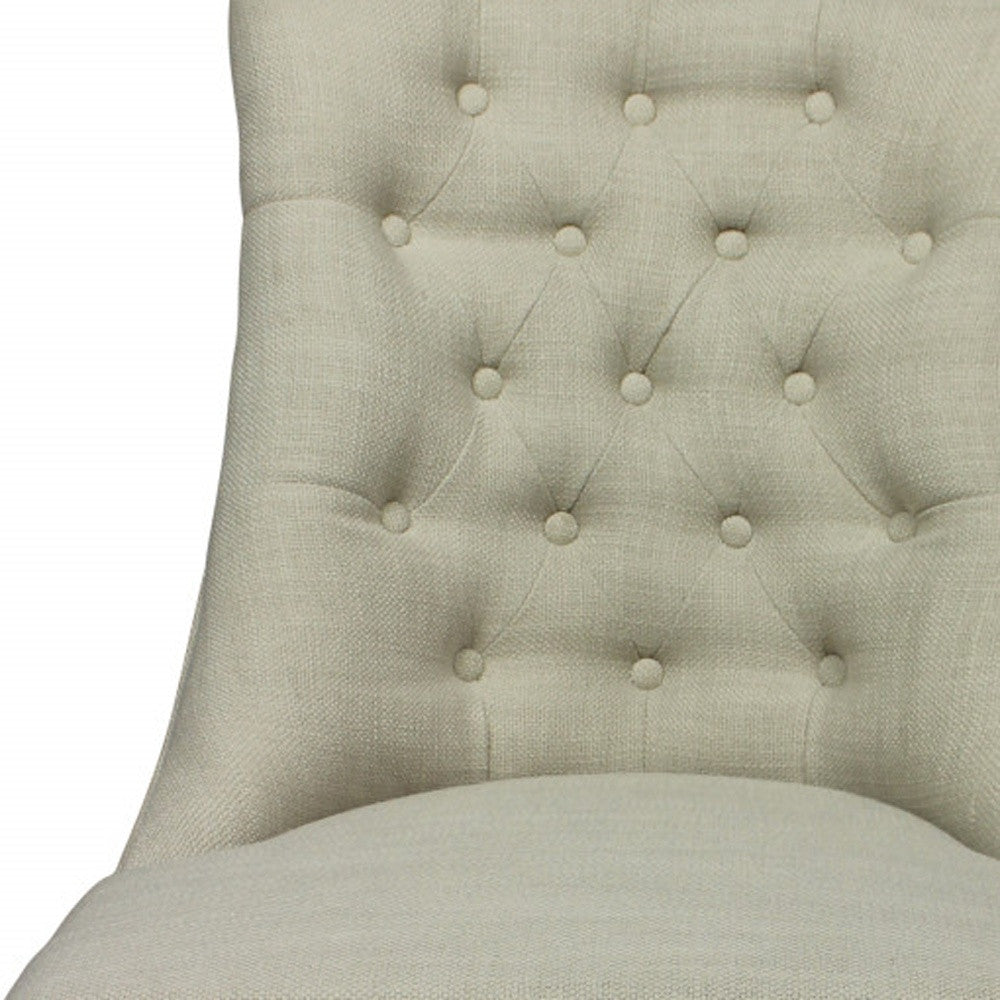 28" Taupe 100% Polyester And Natural Solid Color Side Chair