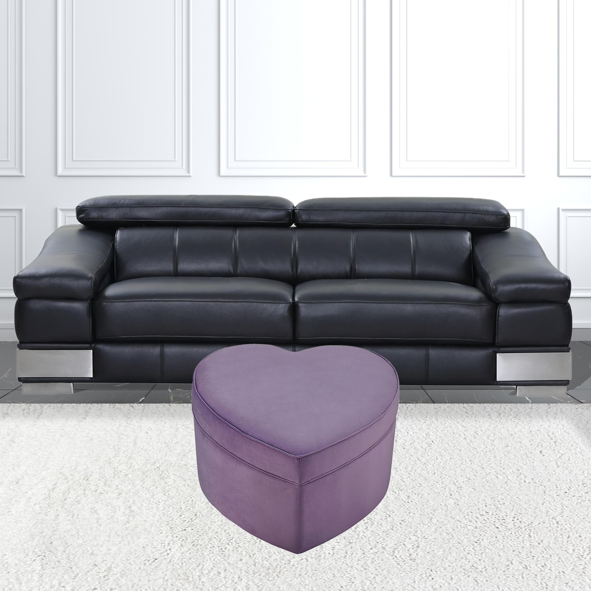 32" Purple Velvet Specialty Storage