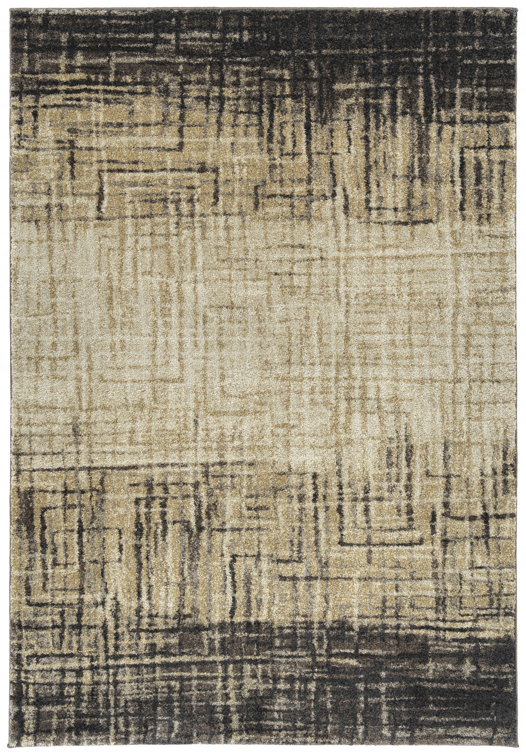 10' X 13' Brown Abstract Ombre Area Rug