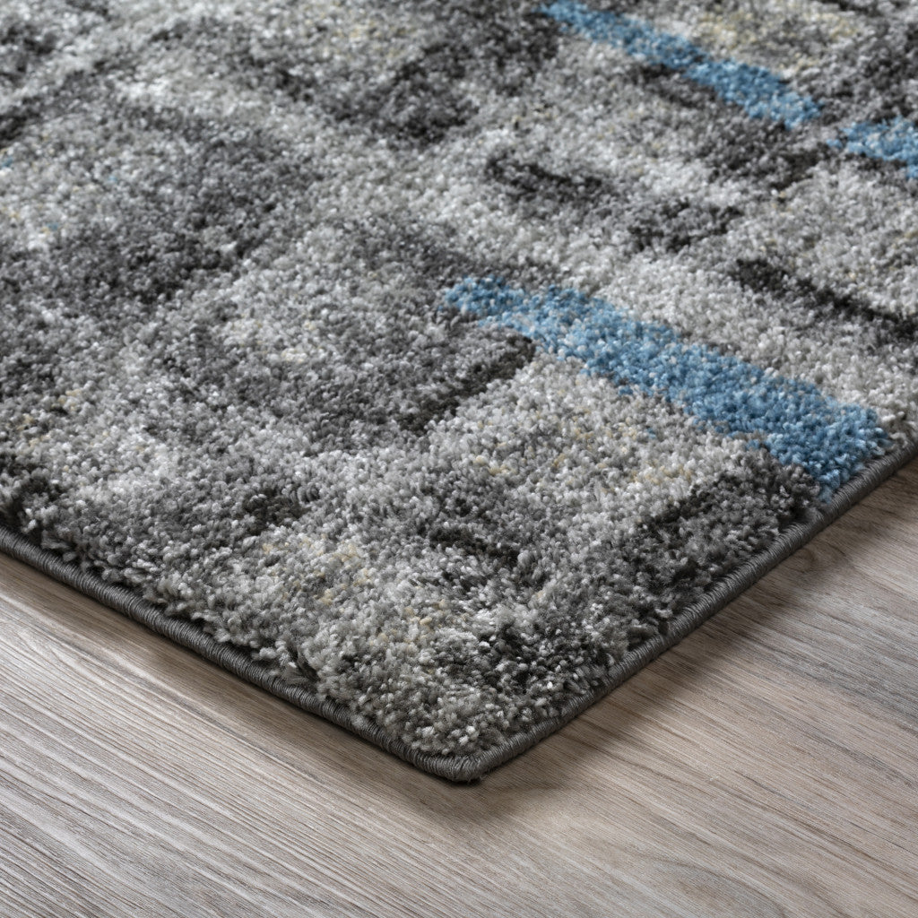 10' X 13' Grey Geometric Area Rug