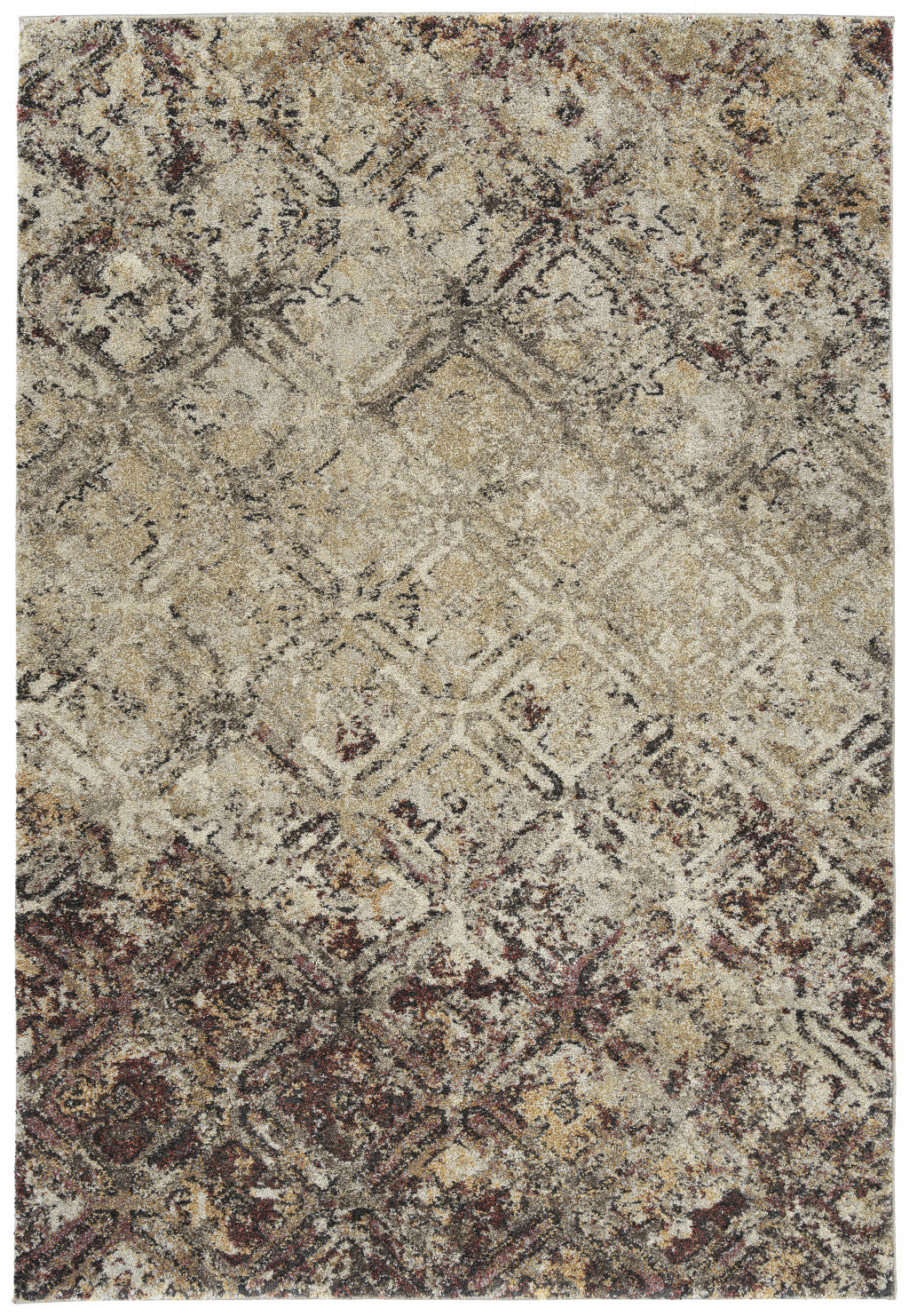 10' X 13' Brown Diamond Area Rug