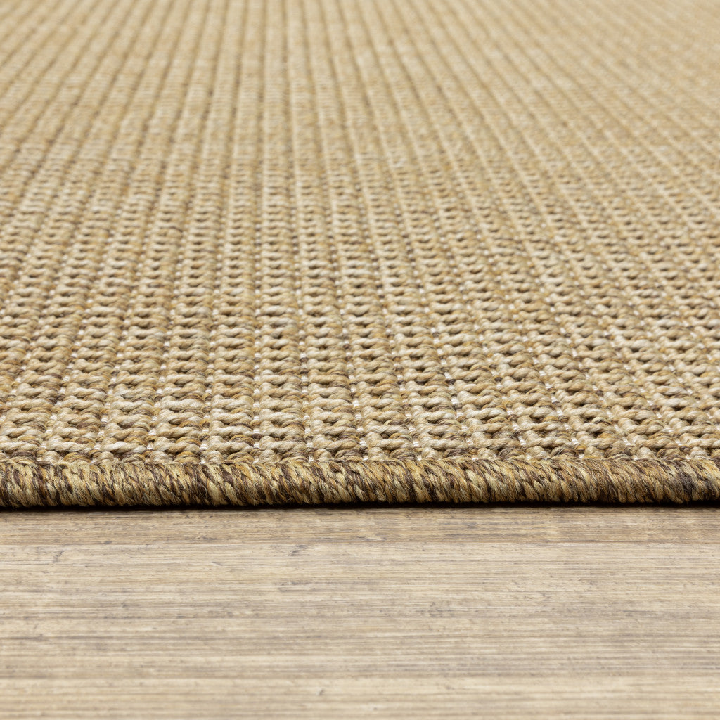 8' x 11' Beige Stain Resistant Indoor Outdoor Area Rug