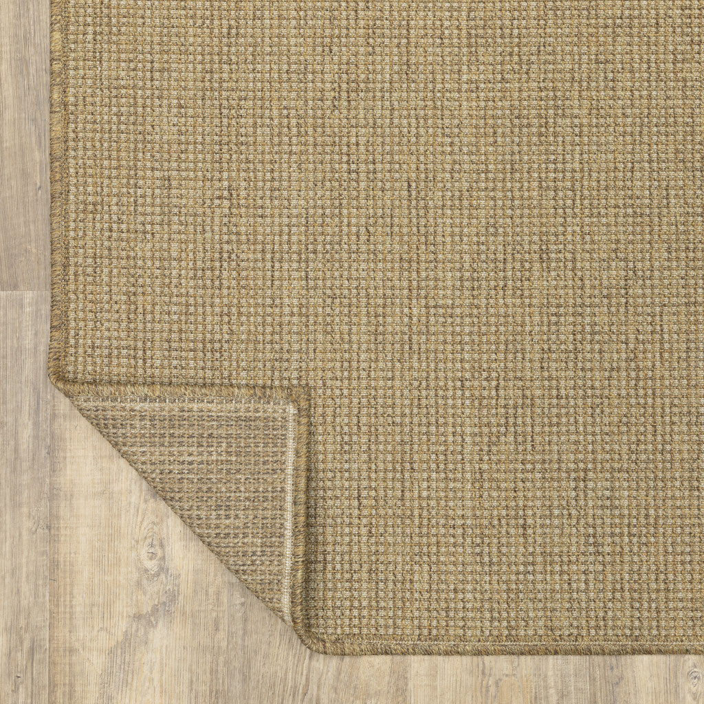 2' X 8' Tan Stain Resistant Indoor Outdoor Area Rug