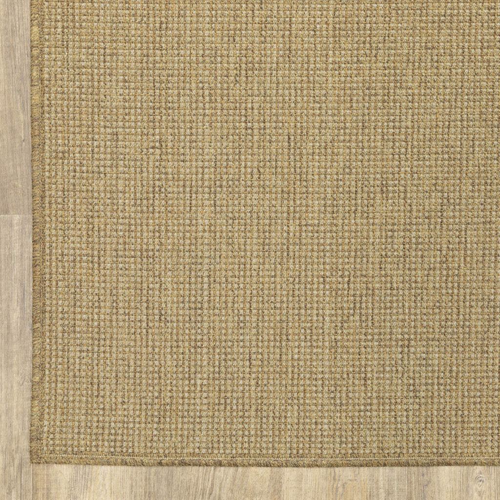 2' X 8' Tan Stain Resistant Indoor Outdoor Area Rug