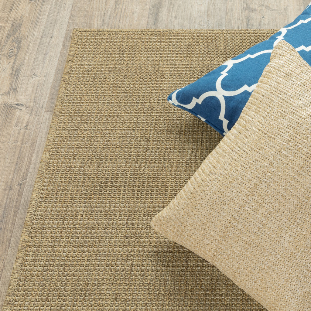 2' X 4' Tan Stain Resistant Indoor Outdoor Area Rug