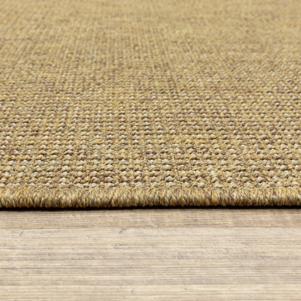 7' x 10' Tan Stain Resistant Indoor Outdoor Area Rug