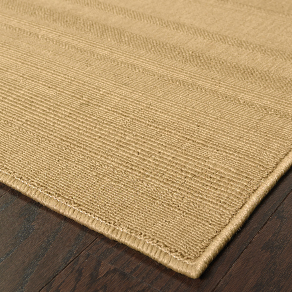 2' X 4' Beige Stain Resistant Indoor Outdoor Area Rug