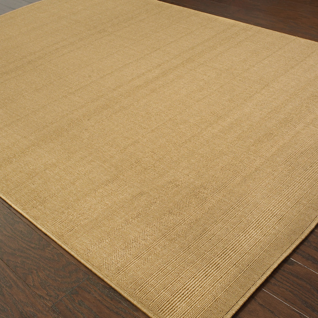 4' x 6' Beige Stain Resistant Indoor Outdoor Area Rug