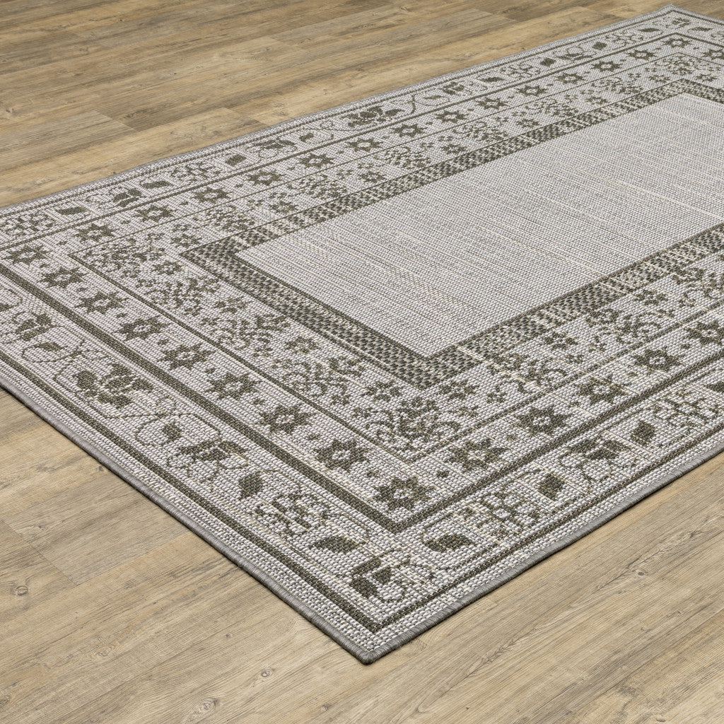 3' X 5' Beige Stain Resistant Indoor Outdoor Area Rug