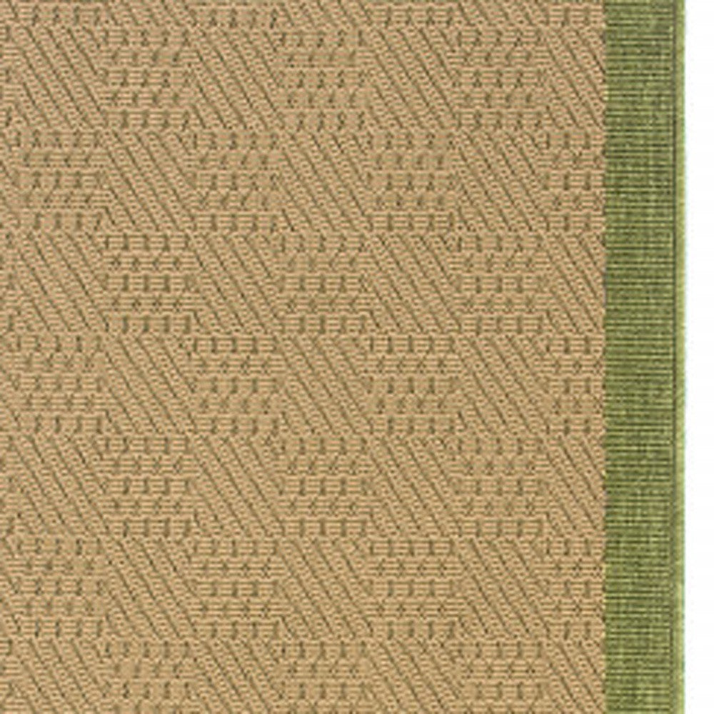 2' X 8' Beige Stain Resistant Indoor Outdoor Area Rug