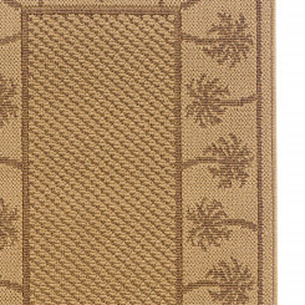 2' X 8' Beige Stain Resistant Indoor Outdoor Area Rug