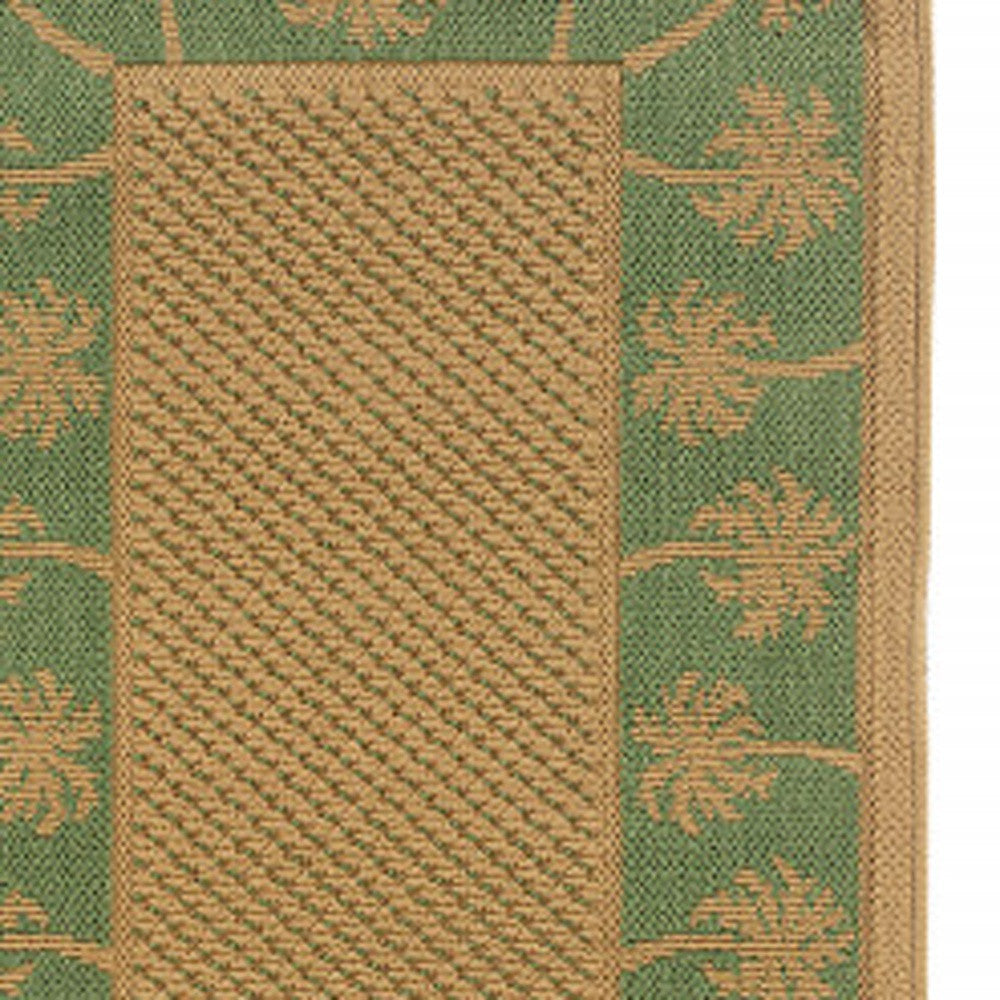 2' X 8' Beige Stain Resistant Indoor Outdoor Area Rug