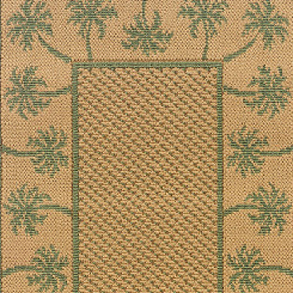 2' X 8' Beige Stain Resistant Indoor Outdoor Area Rug