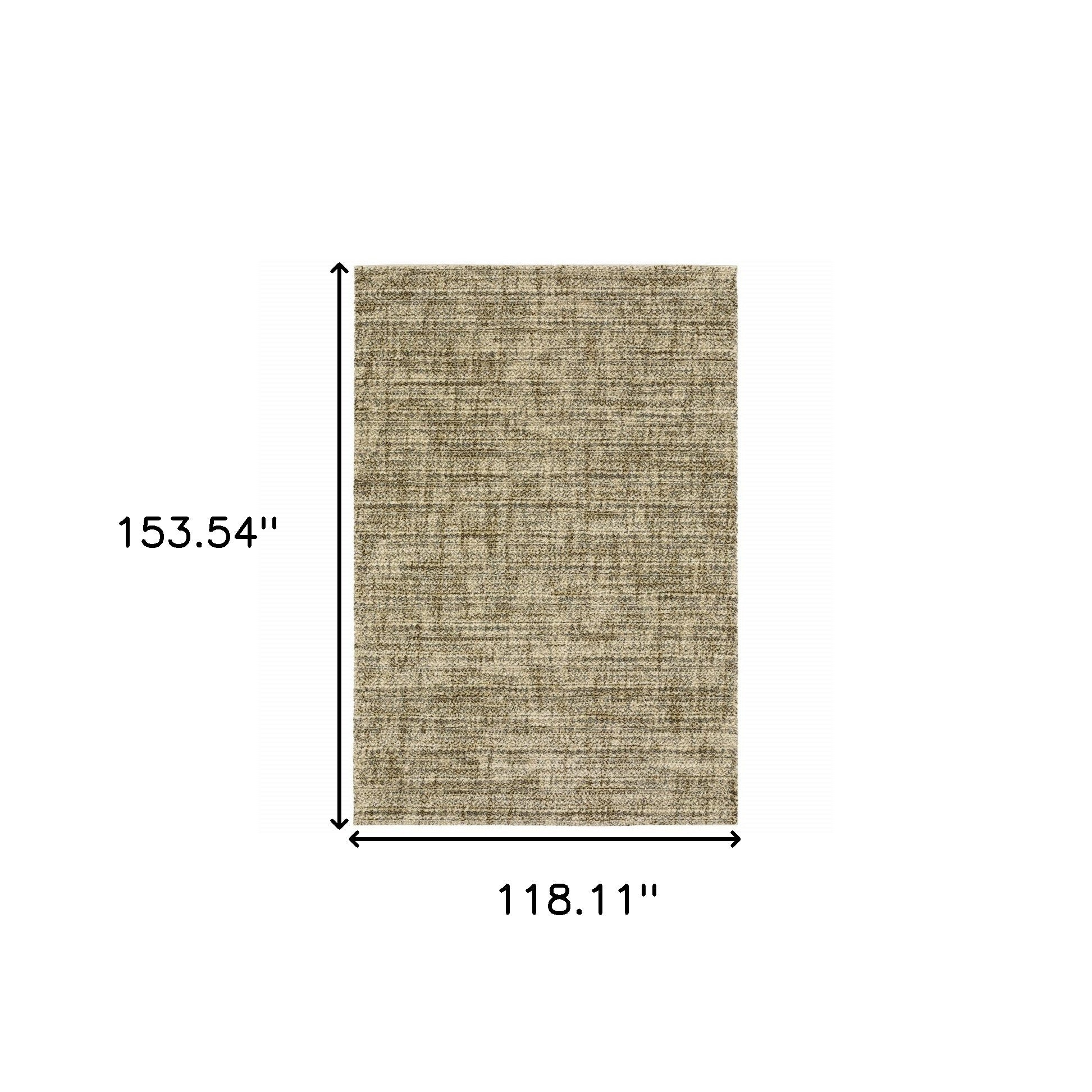 10' X 13' Beige Brown Tan And Blue Green Abstract Power Loom Stain Resistant Area Rug