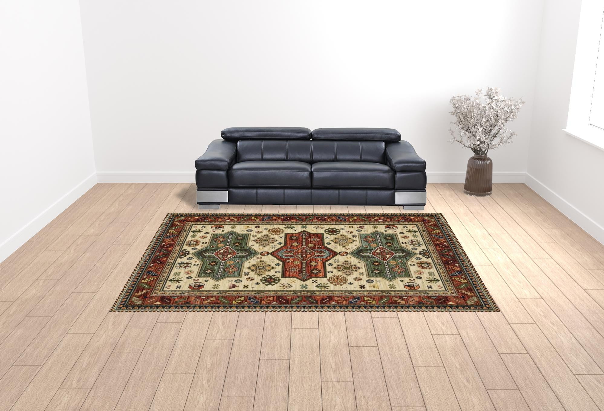 10' x 13' Oriental Area Rug with Fringe