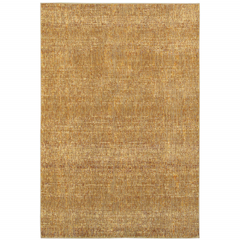 10' X 13' Gold Rust Brown Ivory Purple And Lavender Power Loom Stain Resistant Area Rug