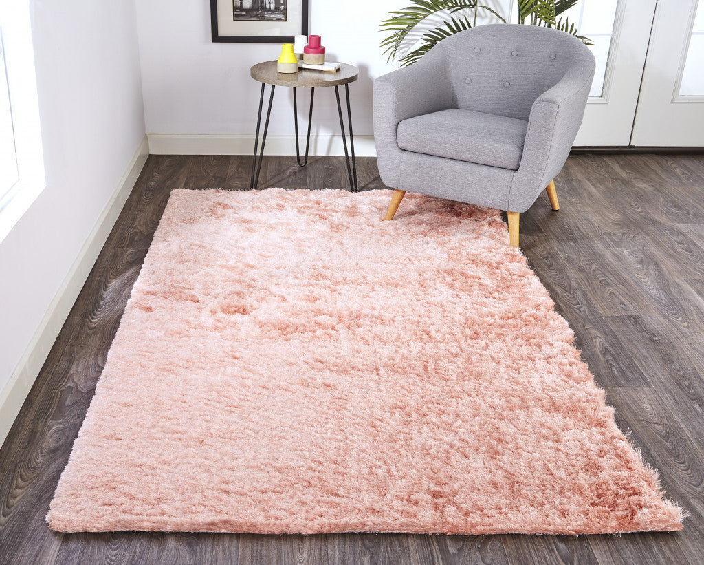 2' X 3' Pink Shag Tufted Handmade Area Rug