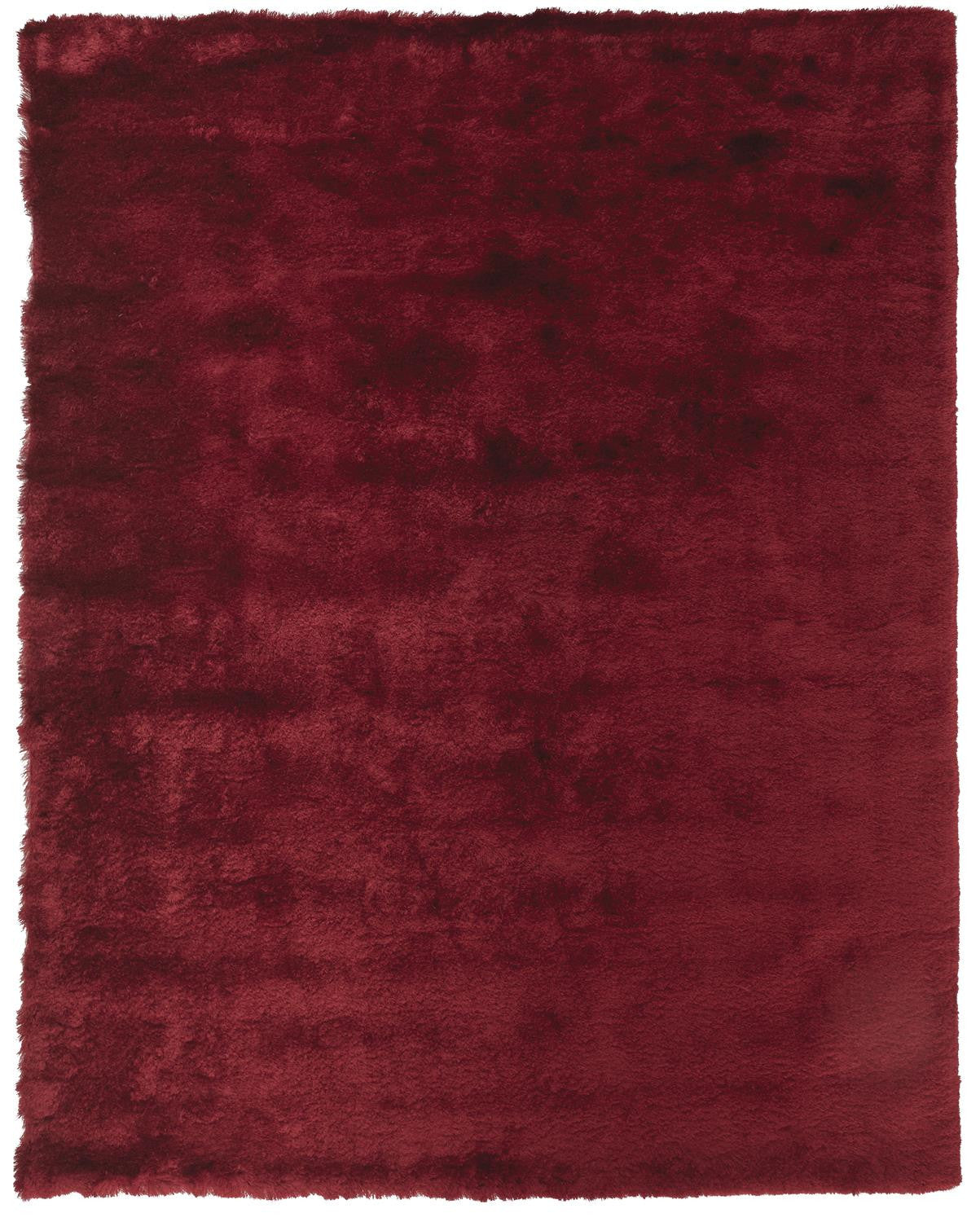 5' X 8' Red And Purple Shag Tufted Handmade Area Rug