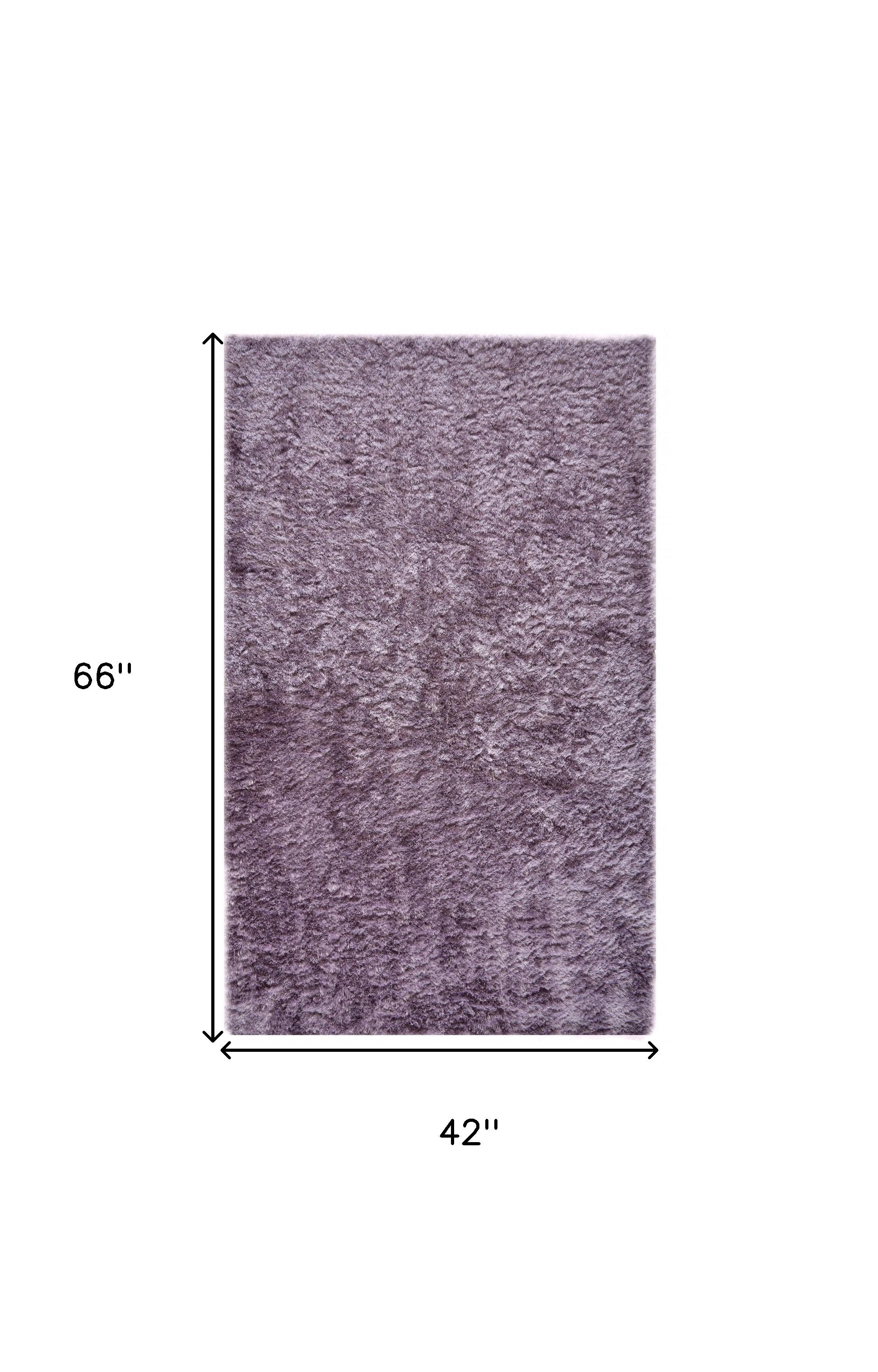 4' X 6' Purple Shag Tufted Handmade Area Rug