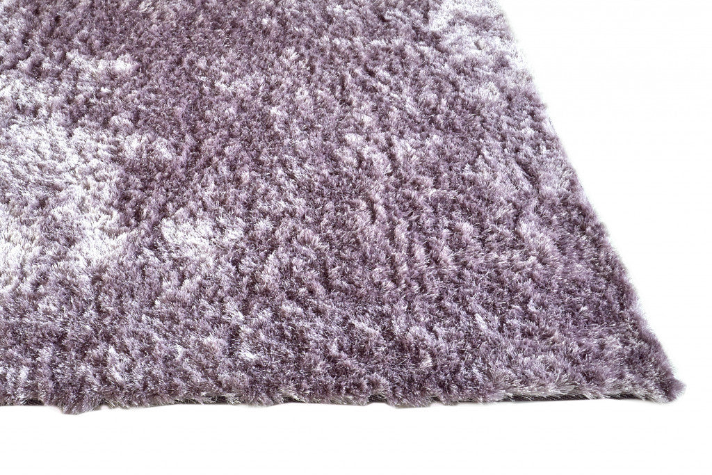 6' Purple Shag Tufted Handmade Runner Rug