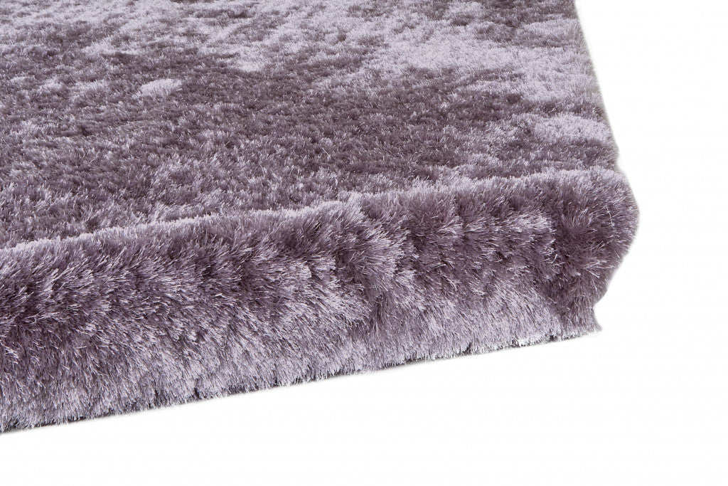 8' Purple Round Shag Tufted Handmade Area Rug