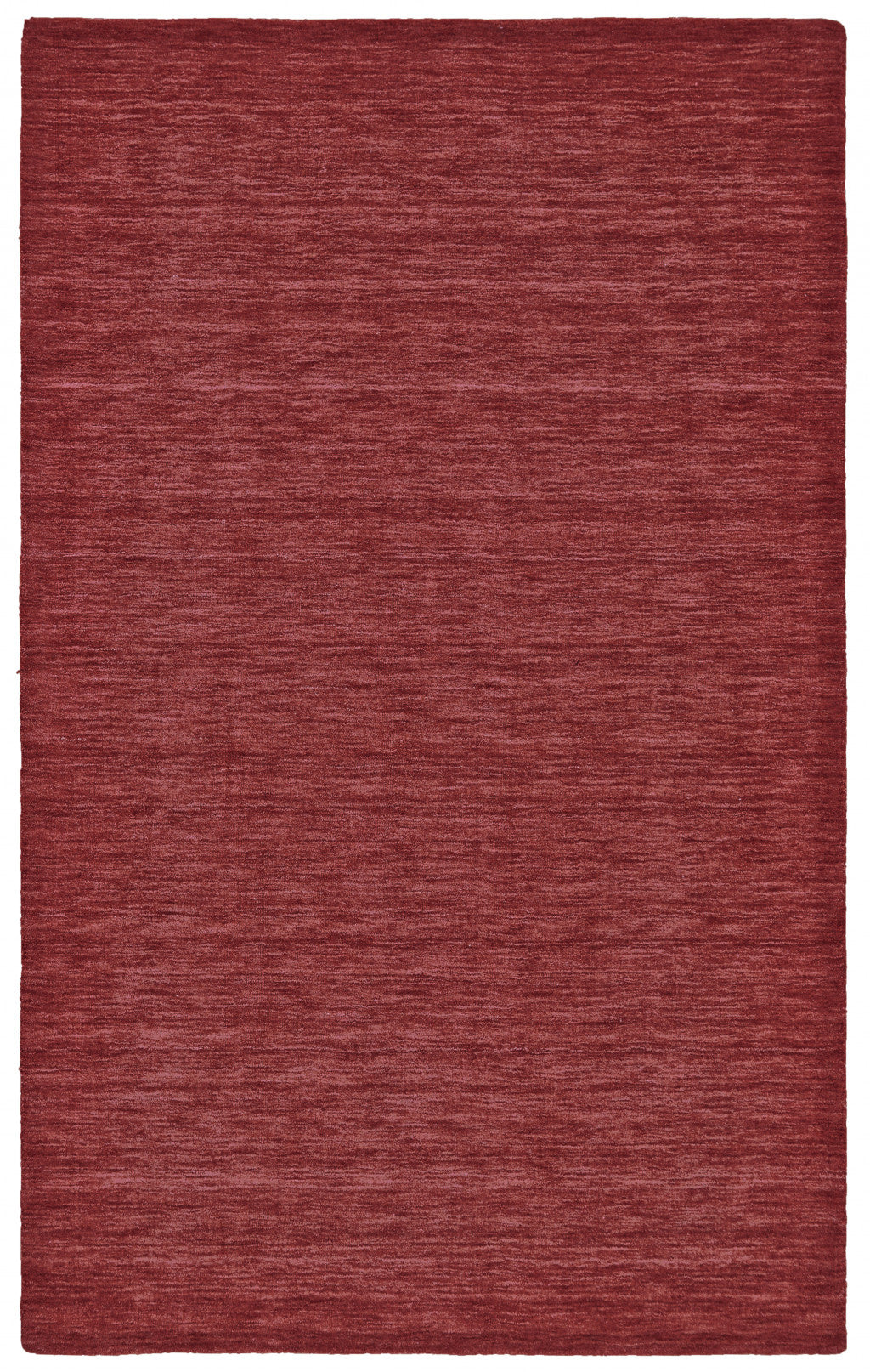 10' X 13' Red Wool Hand Woven Stain Resistant Area Rug