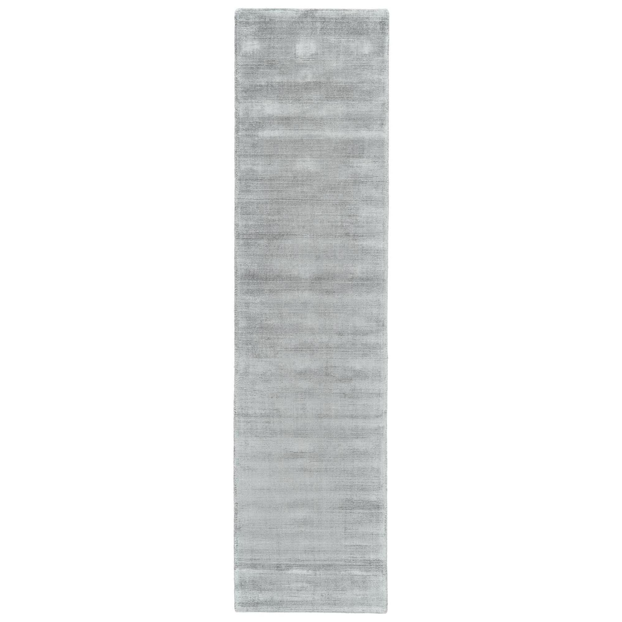 10' Gray Hand Woven Runner Rug