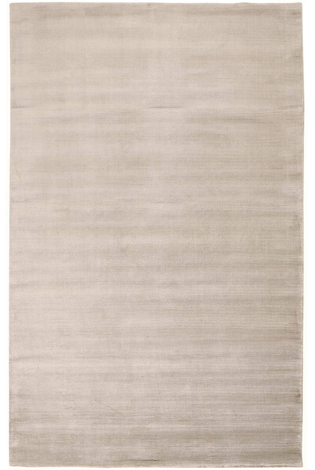 5' X 8' Ivory And Taupe Hand Woven Distressed Area Rug