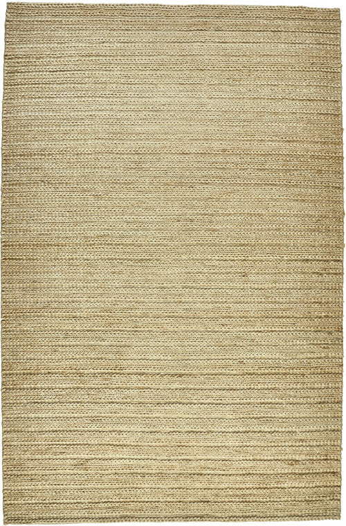 5' X 8' Tan Ivory And Taupe Hand Woven Area Rug