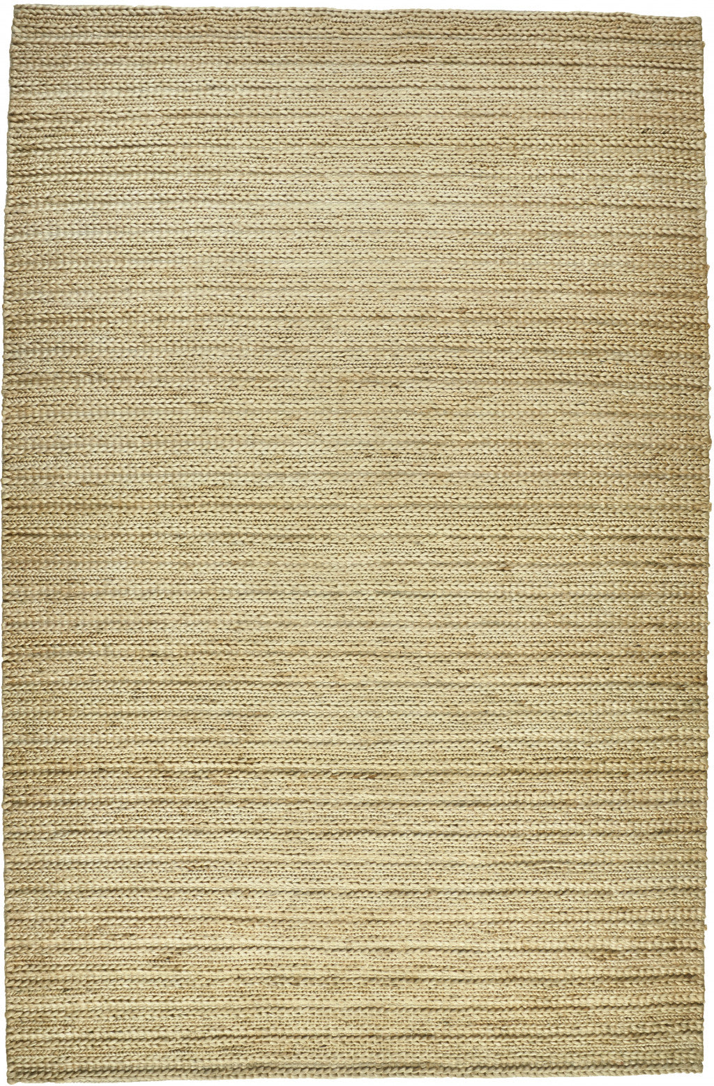 8' X 11' Tan Ivory And Taupe Hand Woven Area Rug