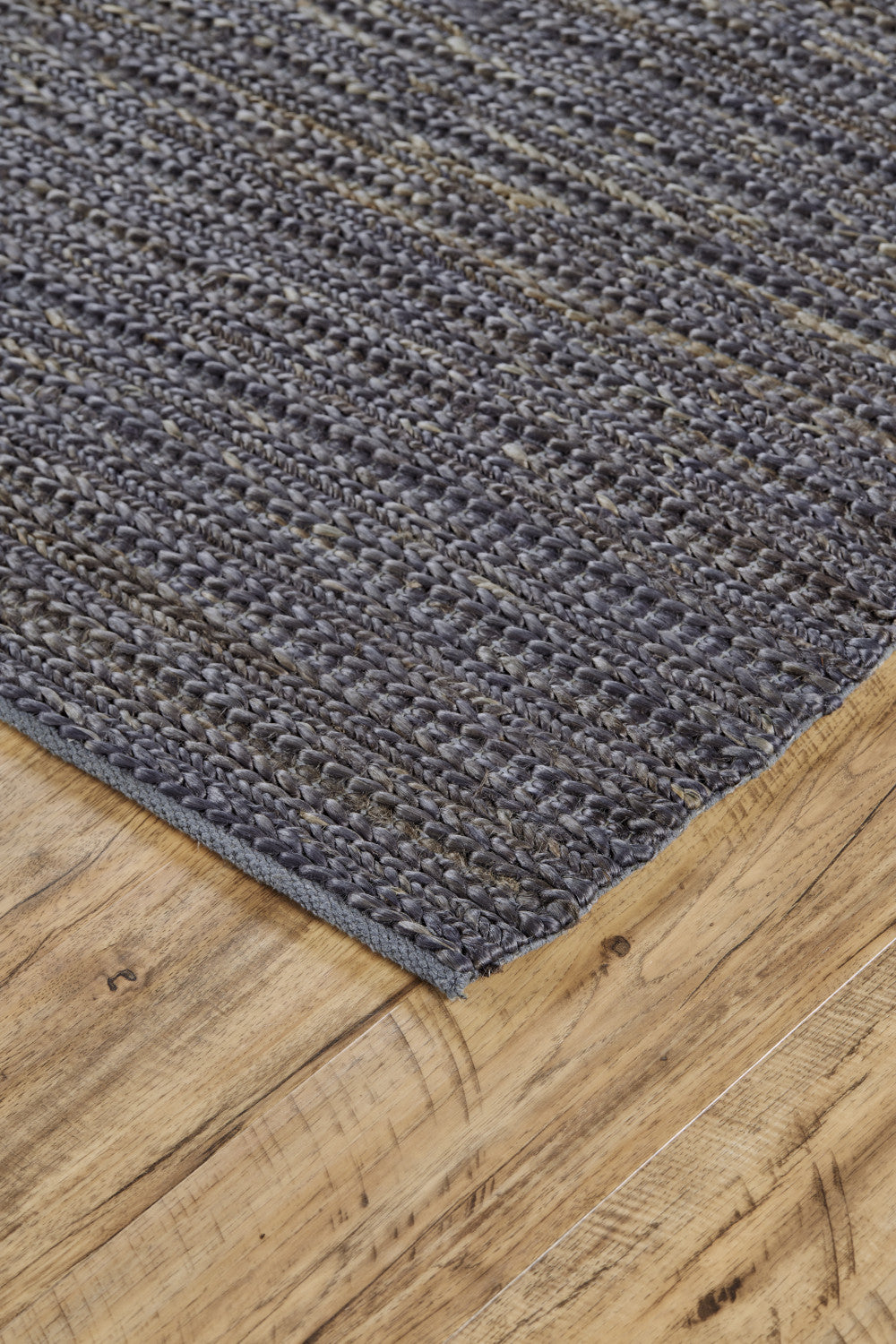 5' X 8' Brown Blue And Taupe Hand Woven Area Rug