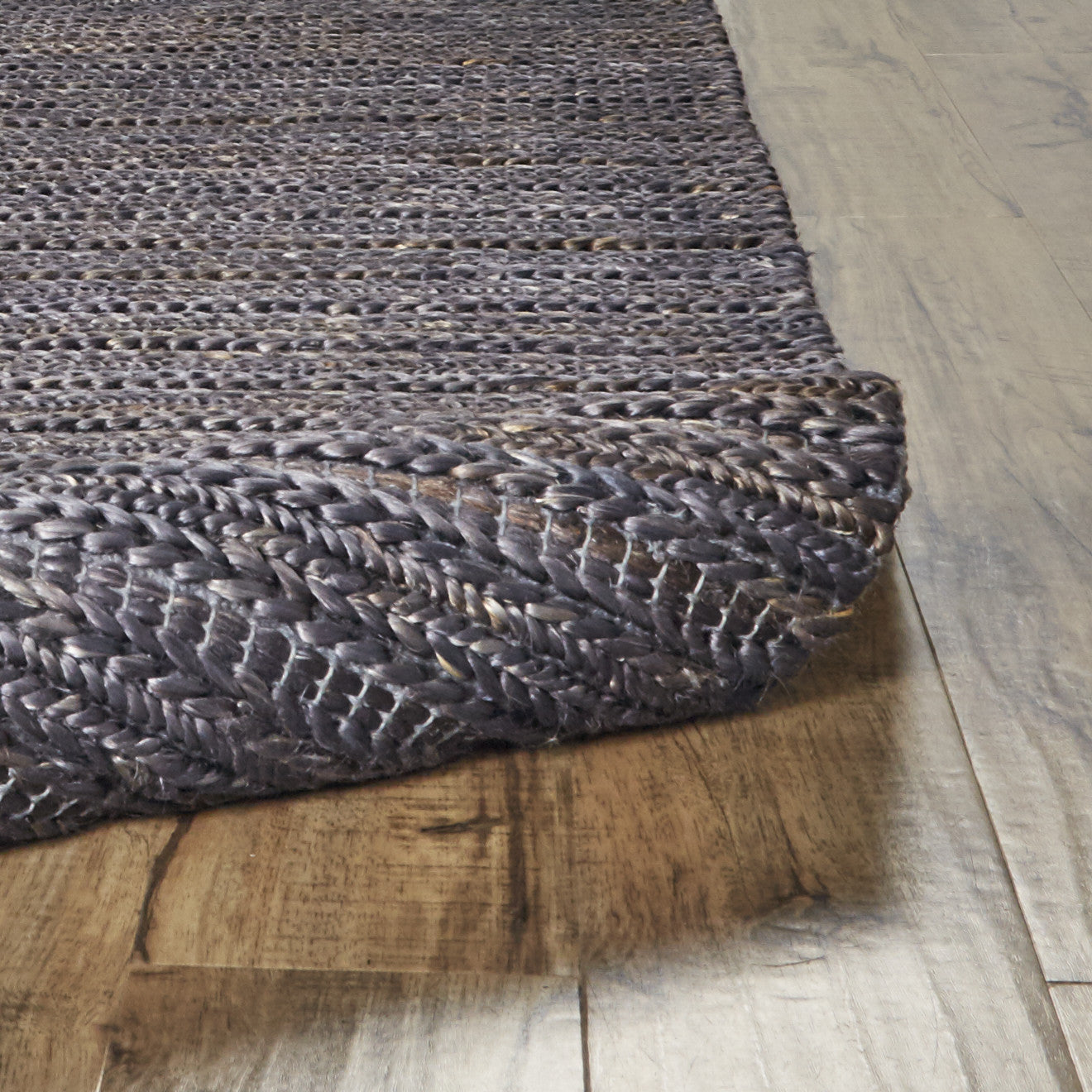 8' X 11' Brown Blue And Taupe Hand Woven Area Rug