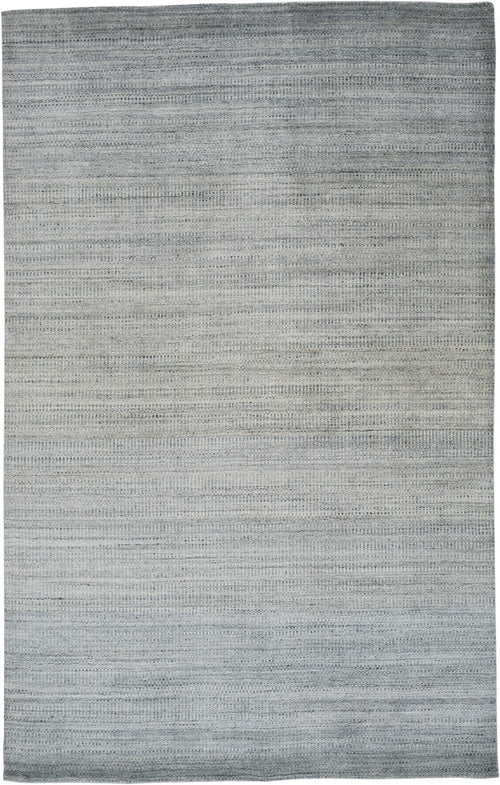 8' X 11' Blue And Gray Ombre Hand Woven Area Rug