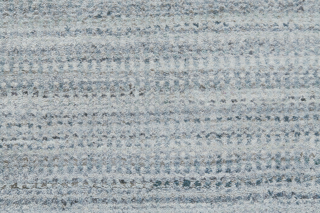 8' X 11' Blue And Gray Ombre Hand Woven Area Rug