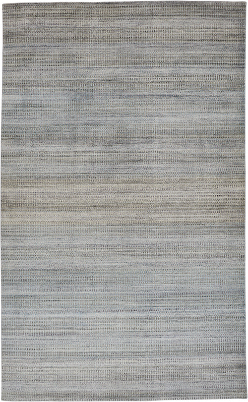 4' X 6' Blue Gray And Purple Ombre Hand Woven Area Rug