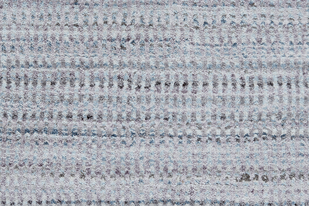 4' X 6' Blue Gray And Purple Ombre Hand Woven Area Rug