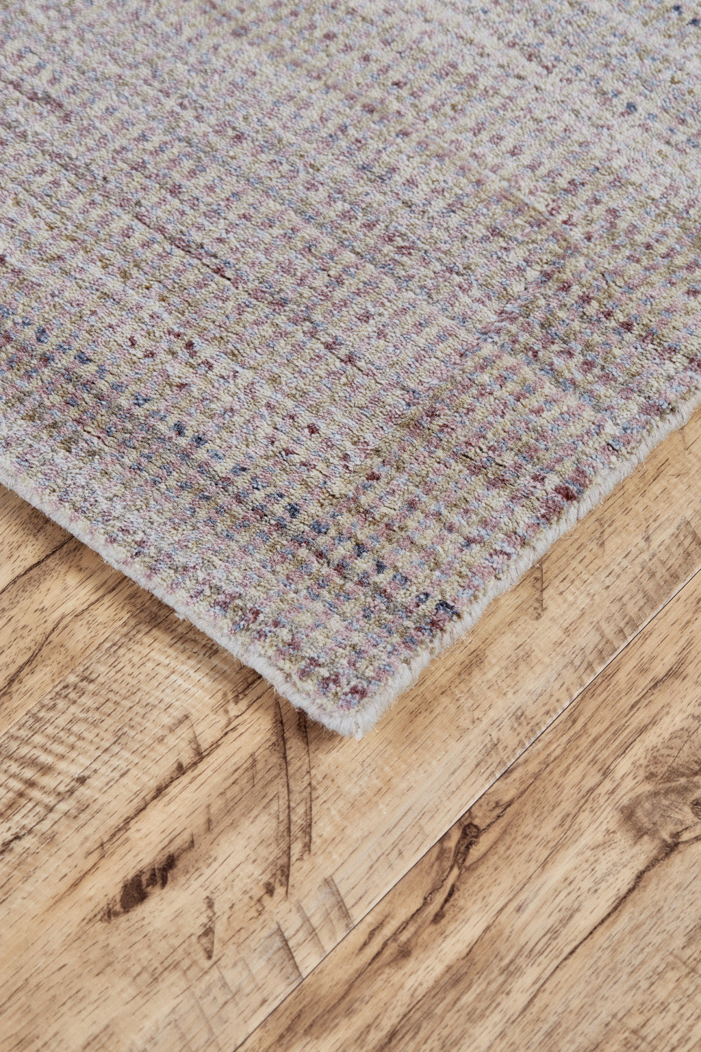 4' X 6' Blue Purple And Tan Ombre Hand Woven Area Rug