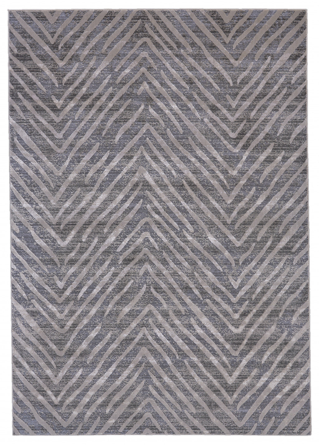 10' X 13' Gray Abstract Stain Resistant Area Rug