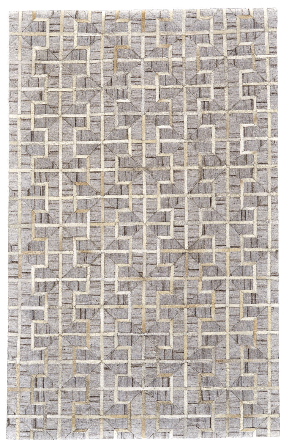 10' X 13' Gray Ivory And Brown Geometric Hand Woven Area Rug