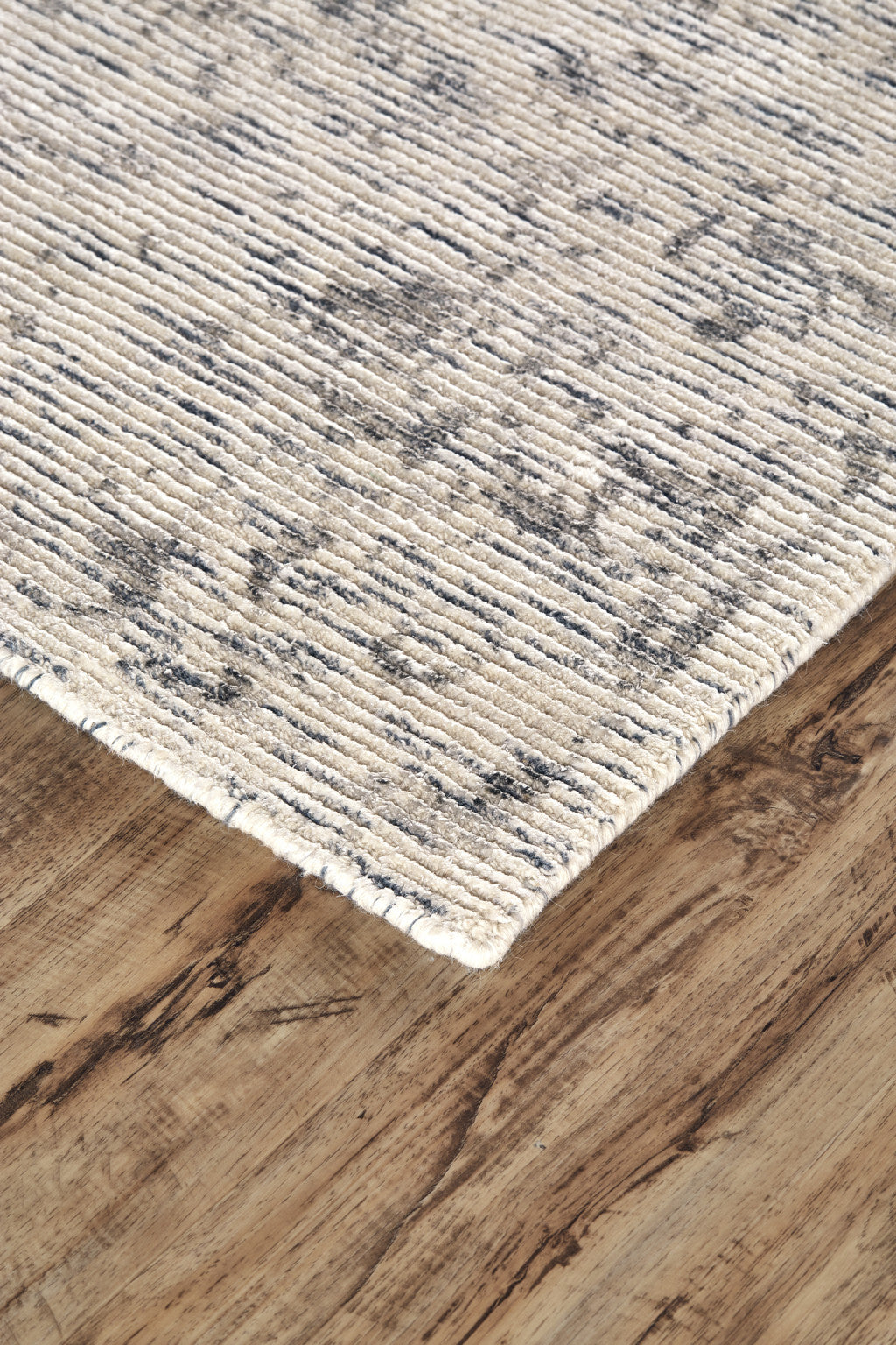 10' X 13' Ivory And Gray Abstract Hand Woven Area Rug