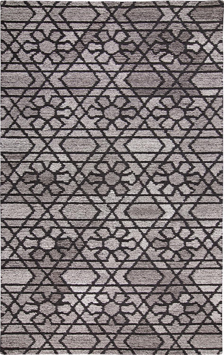 8' X 10' Taupe Black And Gray Wool Paisley Tufted Handmade Area Rug