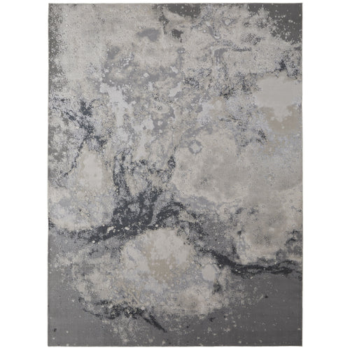 4' x 6' Gray Abstract Area Rug