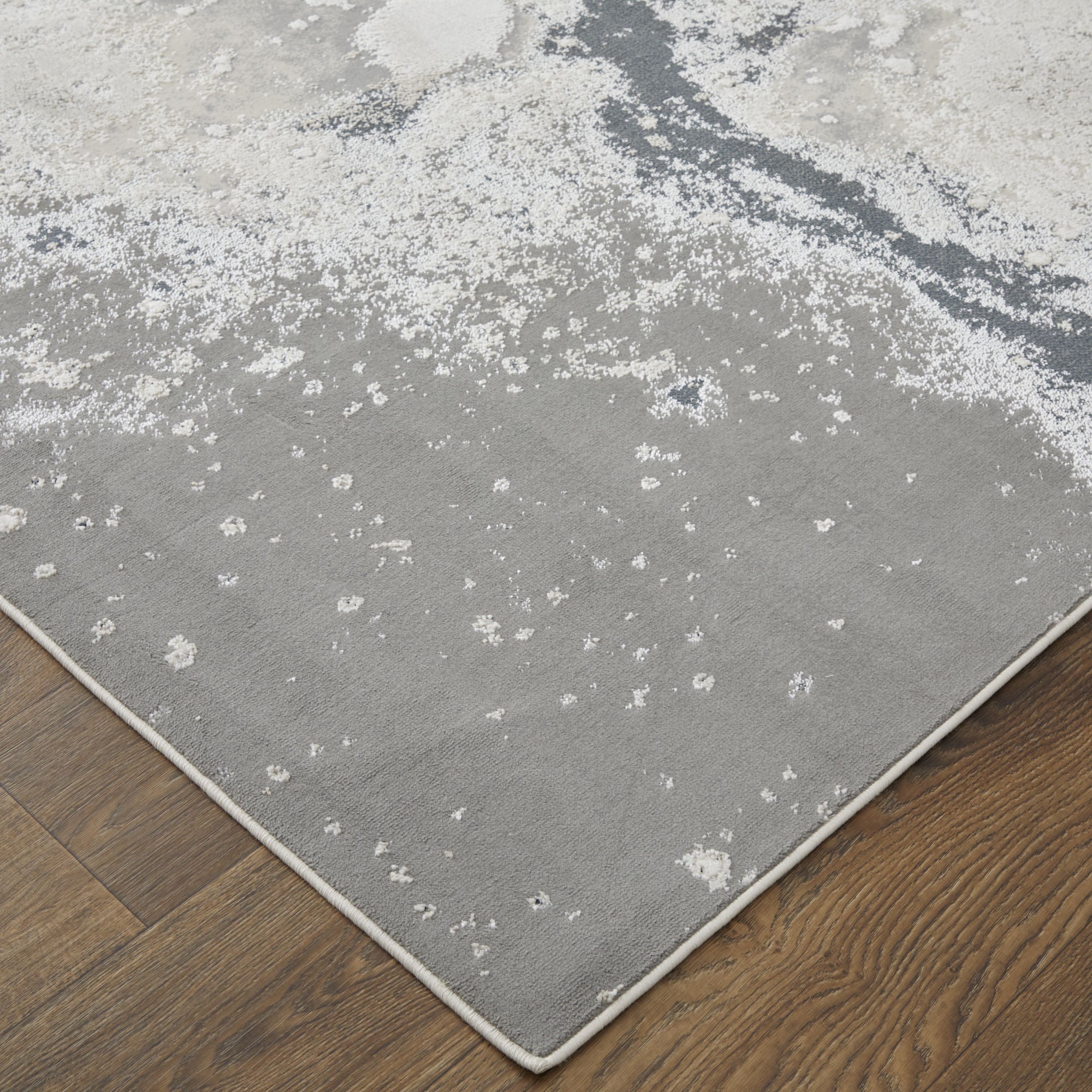 9' x 12' Gray Abstract Area Rug