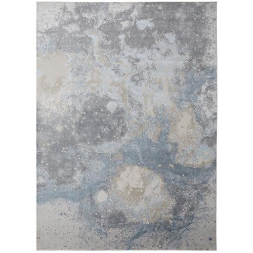 4' x 6' Blue Abstract Area Rug