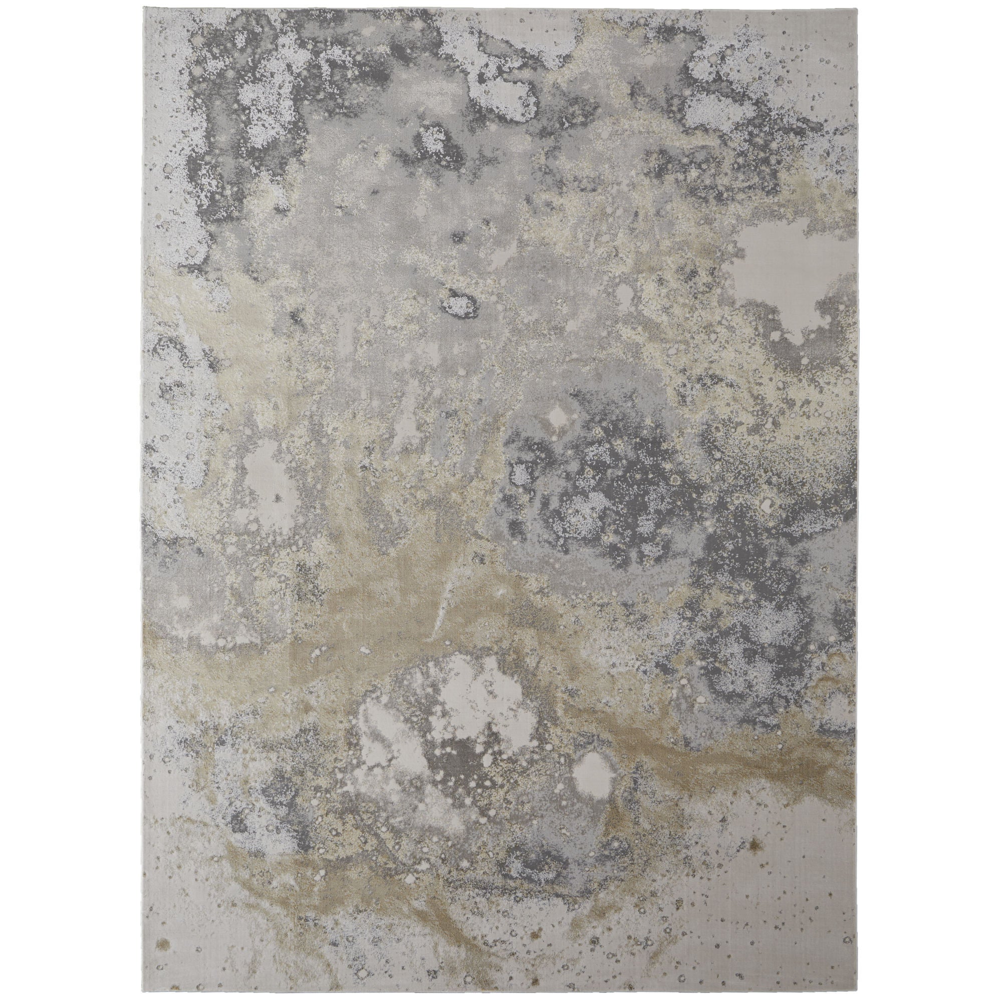 2' x 3' Gray Abstract Area Rug