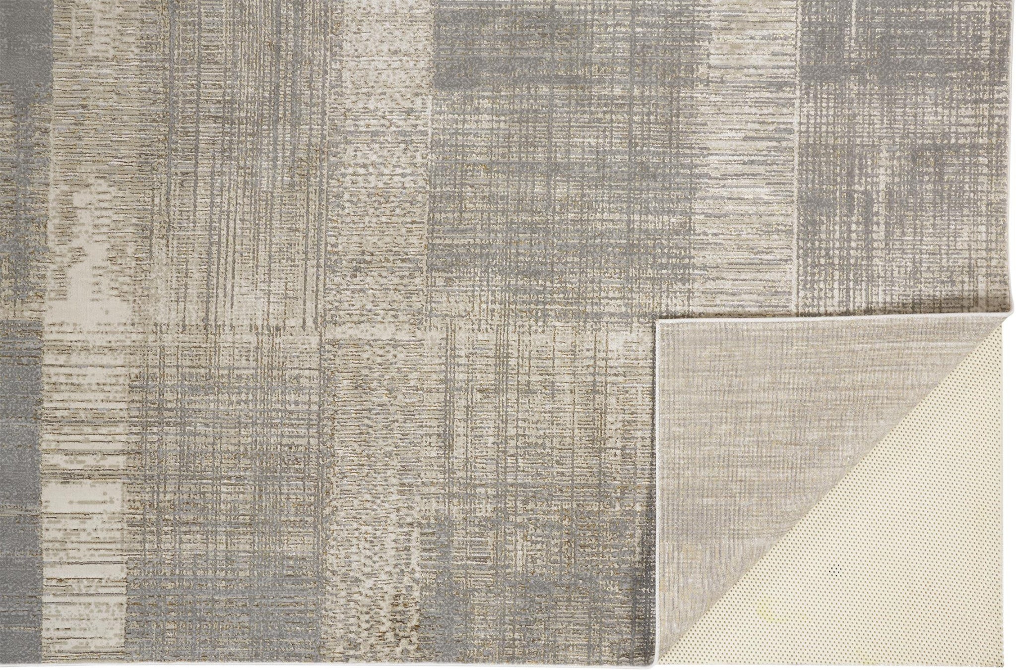 4' X 6' Gray And Ivory Abstract Area Rug