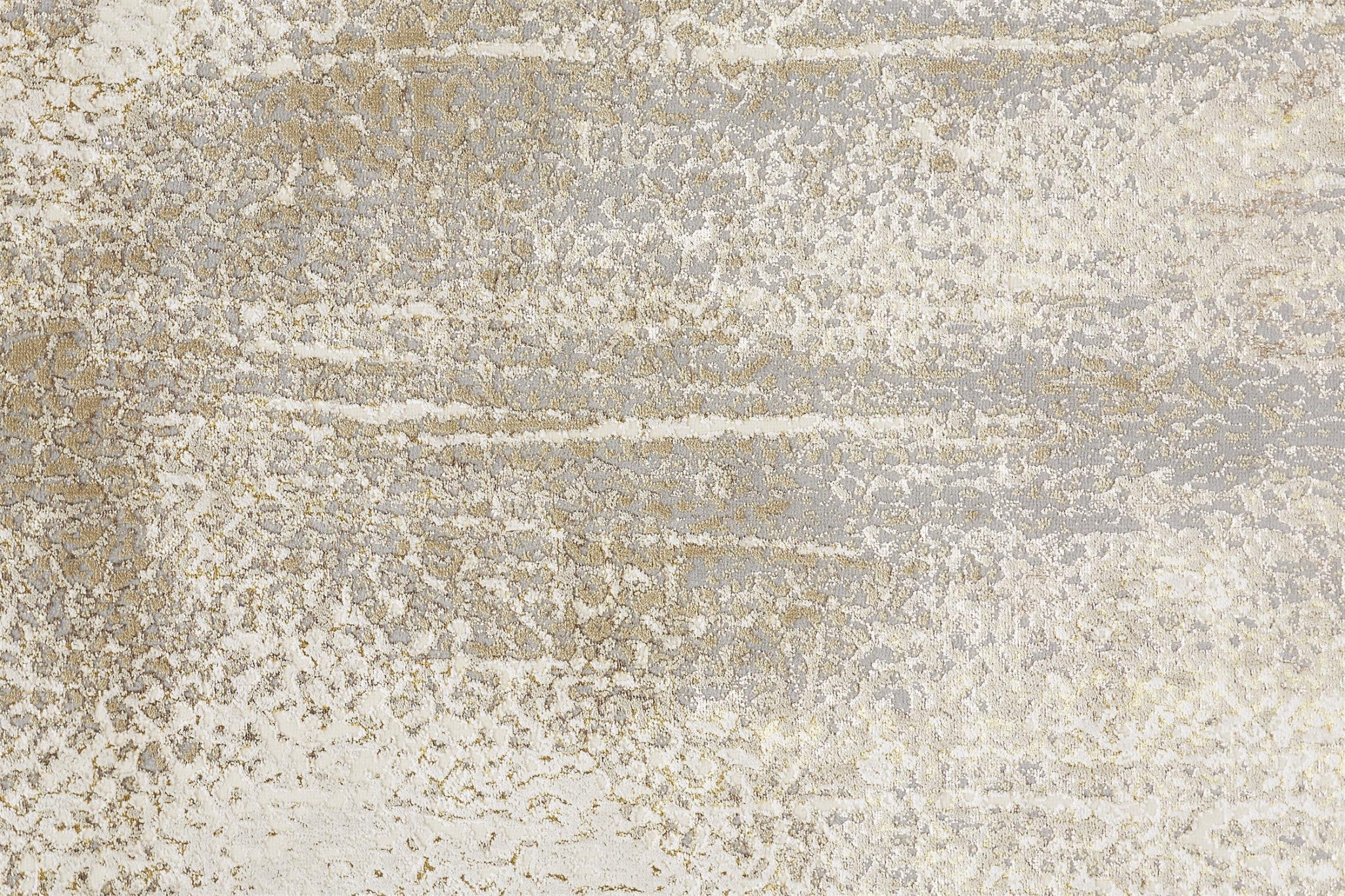 Ivory Gray And Gold Abstract Area Rug