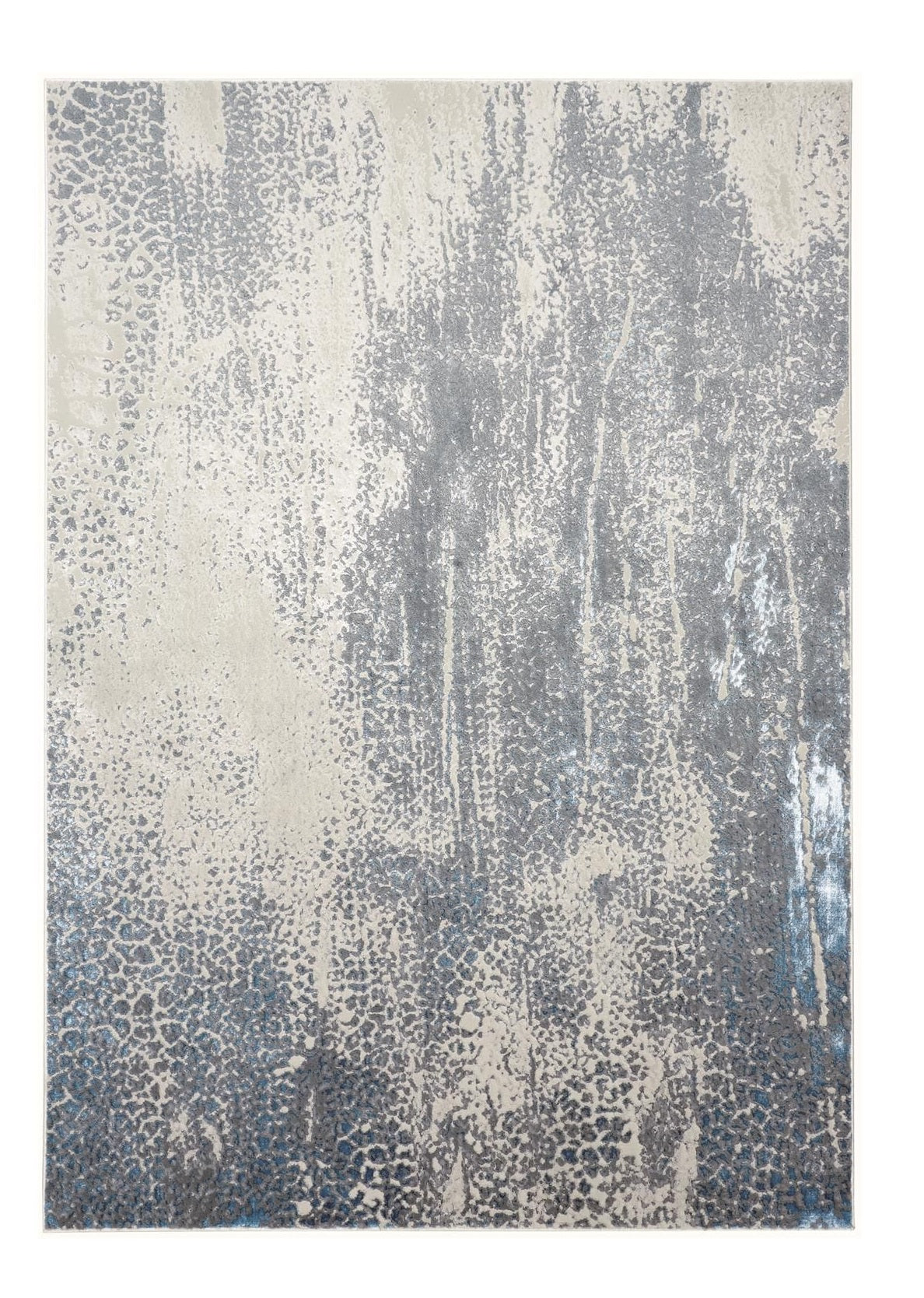 Gray Blue And Ivory Abstract Area Rug